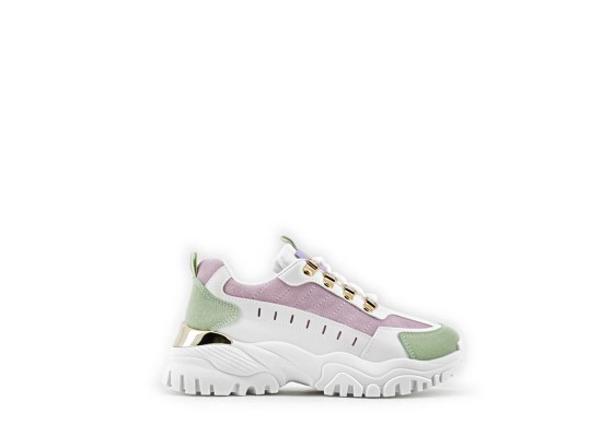 Zapatillas Deportivas Plataforma Cordón Combinado